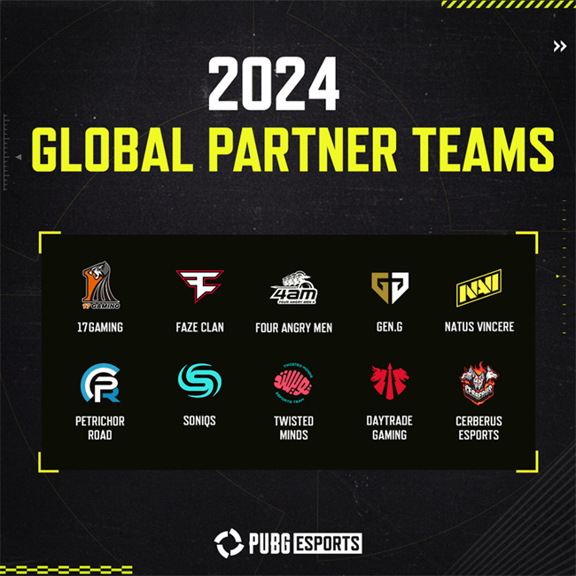 2024PUBG电竞全球合作俱乐部名单出炉im电竞网站(图1)