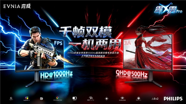 双冠合璧双模千帧EVNIA弈威携TCL华星全球首款千帧双模电竞显示器亮相(图3)