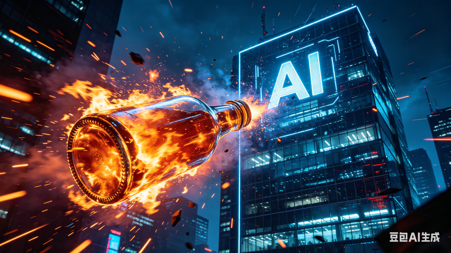 向AI宣战？有人往奥im电竞特曼家扔了枚燃烧瓶(图3)